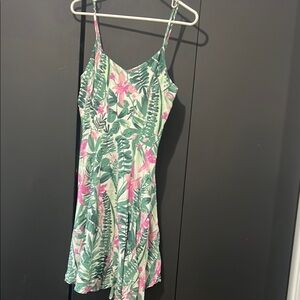 Old Navy Green and Pink Floral Dress